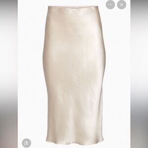 Aritzia Elegant Cream Midi Skirt